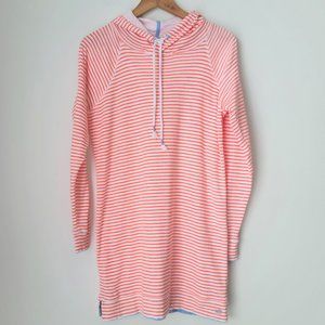 SOUTHERN TIDE Pool Beach Cover-Up Casual Striped Pullover Hoodie S